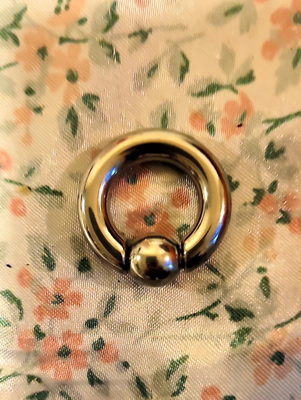 Surgical Steel Ball Closure Ring: 6mm Prince Albert Piercing Jewelry